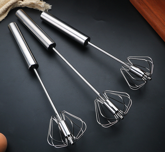 Kitchen Gadget 304 Stainless Steel Convenient Egg Whisk Beater Mixers Semi-Automatic Egg Whisk Accessories