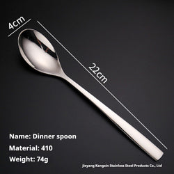 European style mirror polished stainless steel tableware set